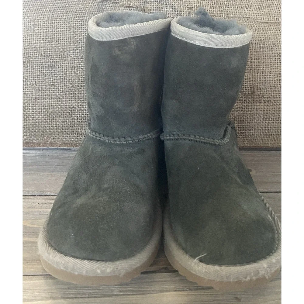 UGG Dark Brown Booties Fur Lined‎ Baby Boy Size 10 Comfort